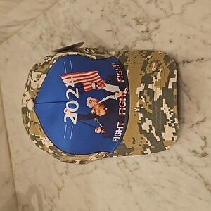 NWT DONALD TRUMP PRESIDENT PRESIDENTIAL INAUGURATION CAMOUFLAGE FIGHT CAP HAT